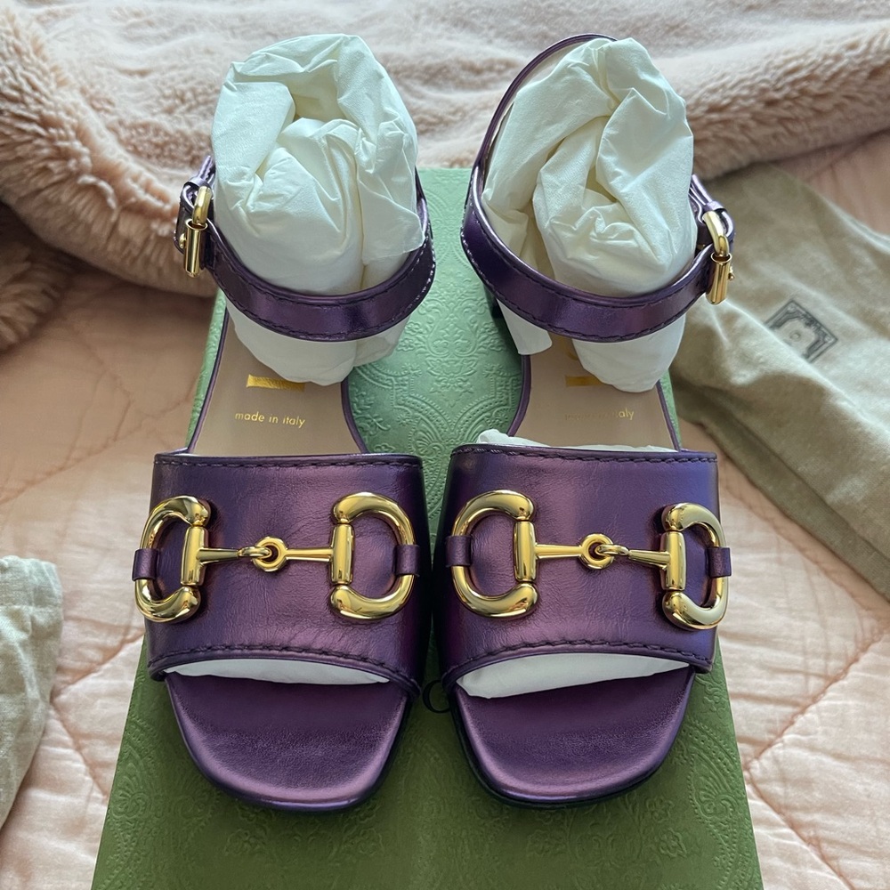 Gucci Horsebit Leather Sandals